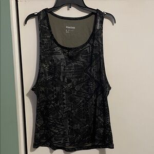 Reebok Women's Geometric Black Tank Top